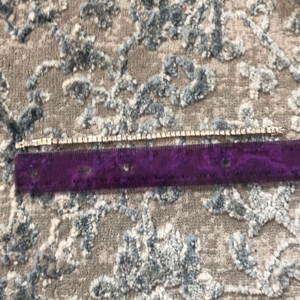 EUC 925 Rhinestone Tennis Bracelet - Picture 4 of 4